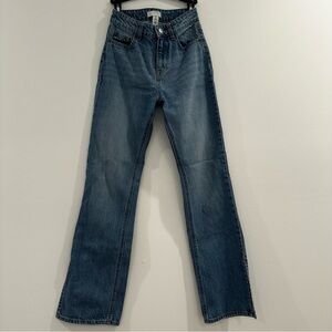 H&M Blue Flare Wide Leg Jeans